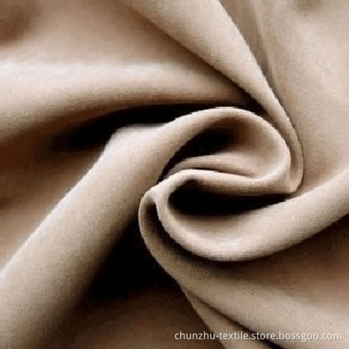 Satin fabric, made of 100% polyester, weighs 130gsm, brushed